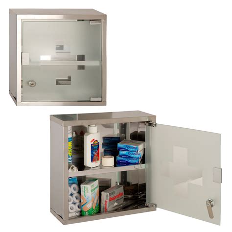 wall mounted lockable medication cabinet